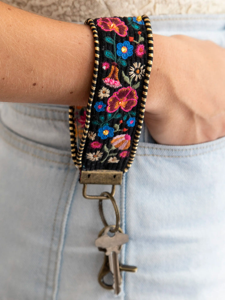 Embroidered Key Chain - Black-view 2