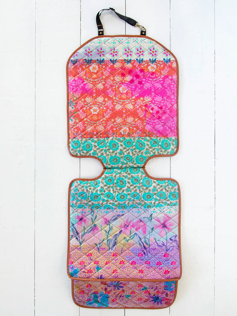 Car Seat Protector - Pink Watercolor Patchwork-view 2