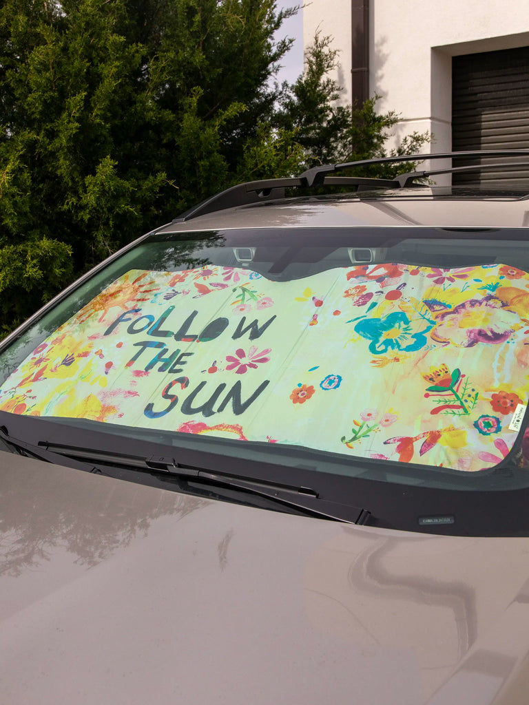 Car Sun Shade - Life Is A Canvas Follow The Sun-view 1