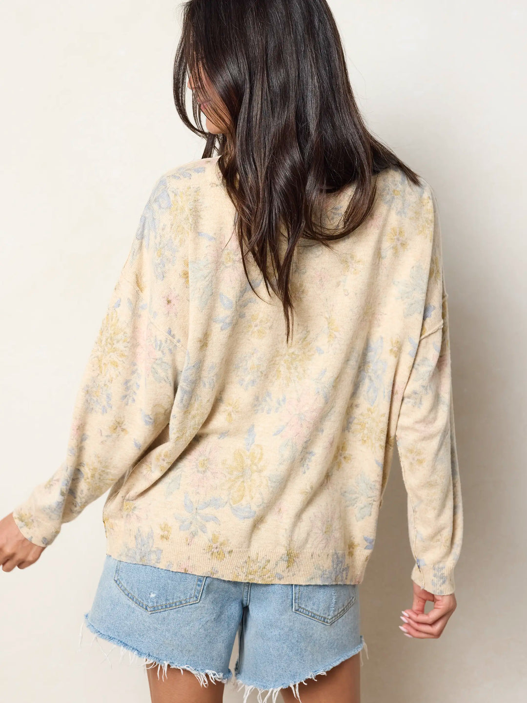 Live Happy Cardigan Sweater - Dahlia Flora Ivory – Natural Life
