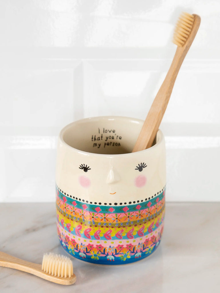 Secret Message Mug Candle - Folk Lady-view 4