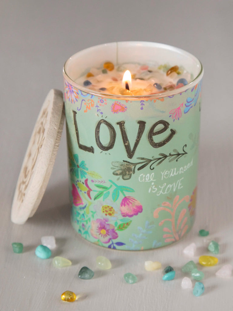 Gemstone Candle - Dusty Blue Love-view 1
