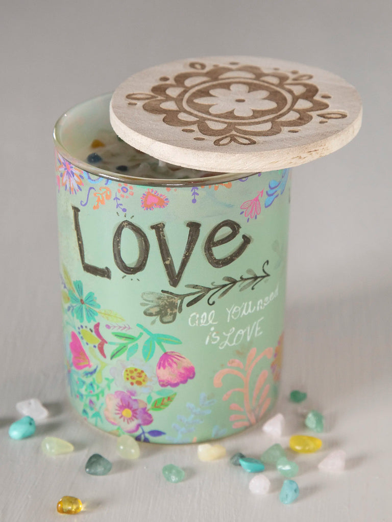 Gemstone Candle - Dusty Blue Love-view 2