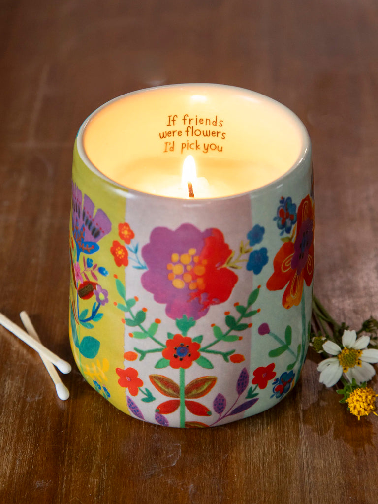 Secret Message Mug Candle - If Friends Were Flowers-view 3
