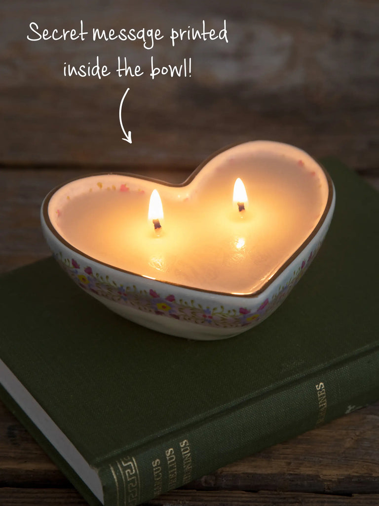 Shaped Secret Message Candle|Heart Happy-view 1