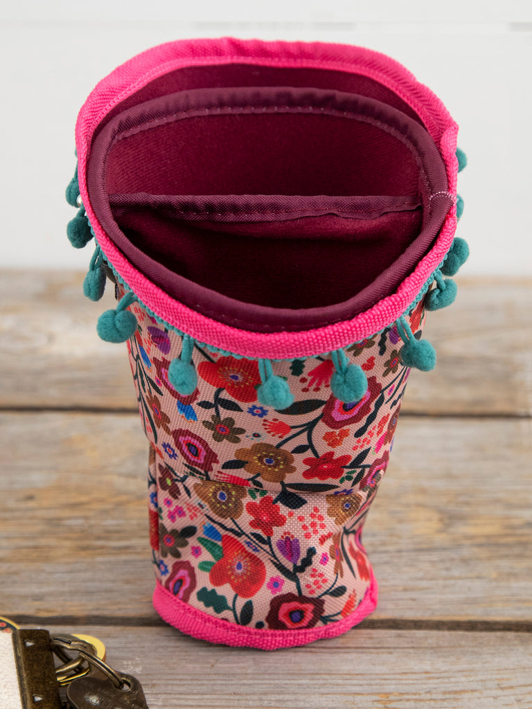 Car Cup Holder Organizer|Pink Floral-view 2
