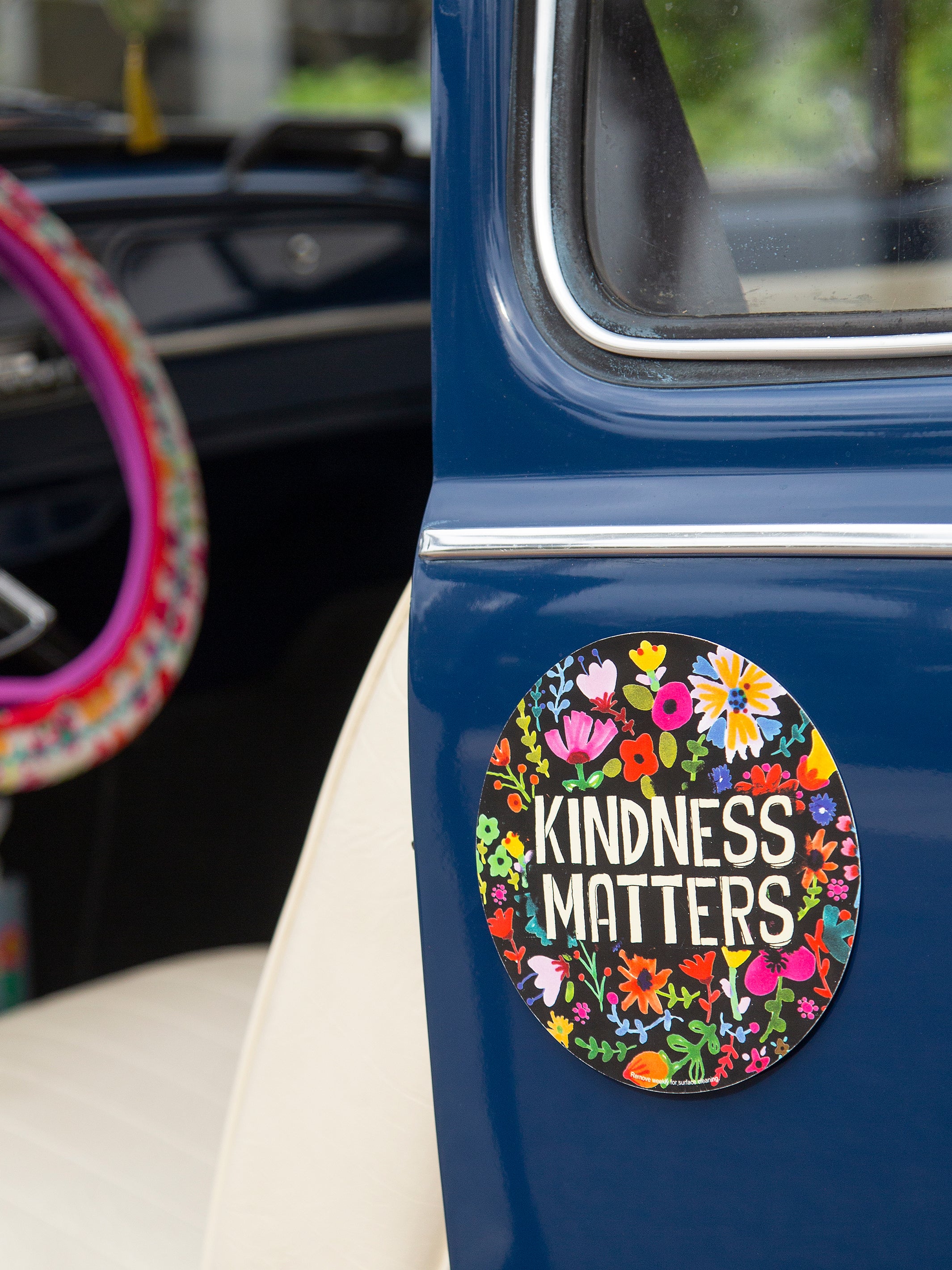 "In This Car We Believe" Car Magnet - 5.5 Inch Kindness Diversity Inspirational Quote Decal