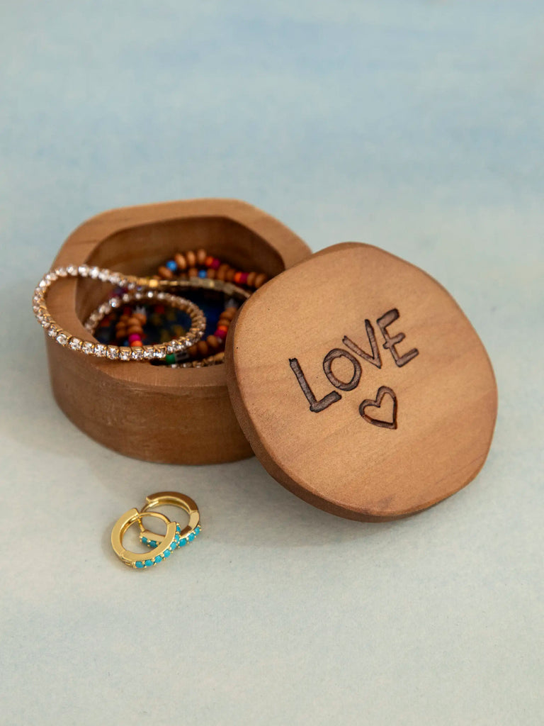 Sentiment Wooden Keepsake Box - Love Heart-view 1