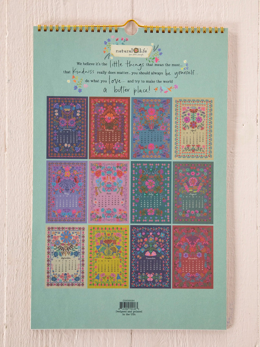 2026 Calendar - Navy Floral