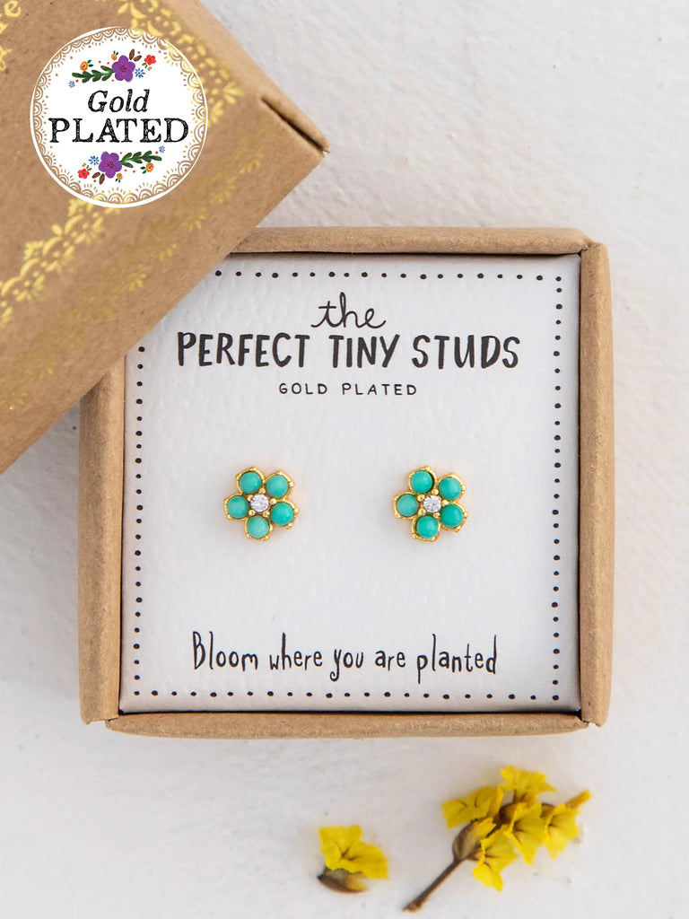 Perfect Tiny Stud Earrings - Daisies-view 1