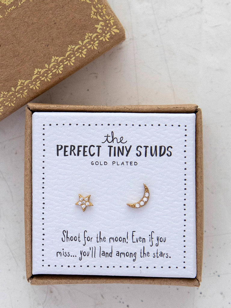 Perfect Tiny Studs|Star & Moon-view 3