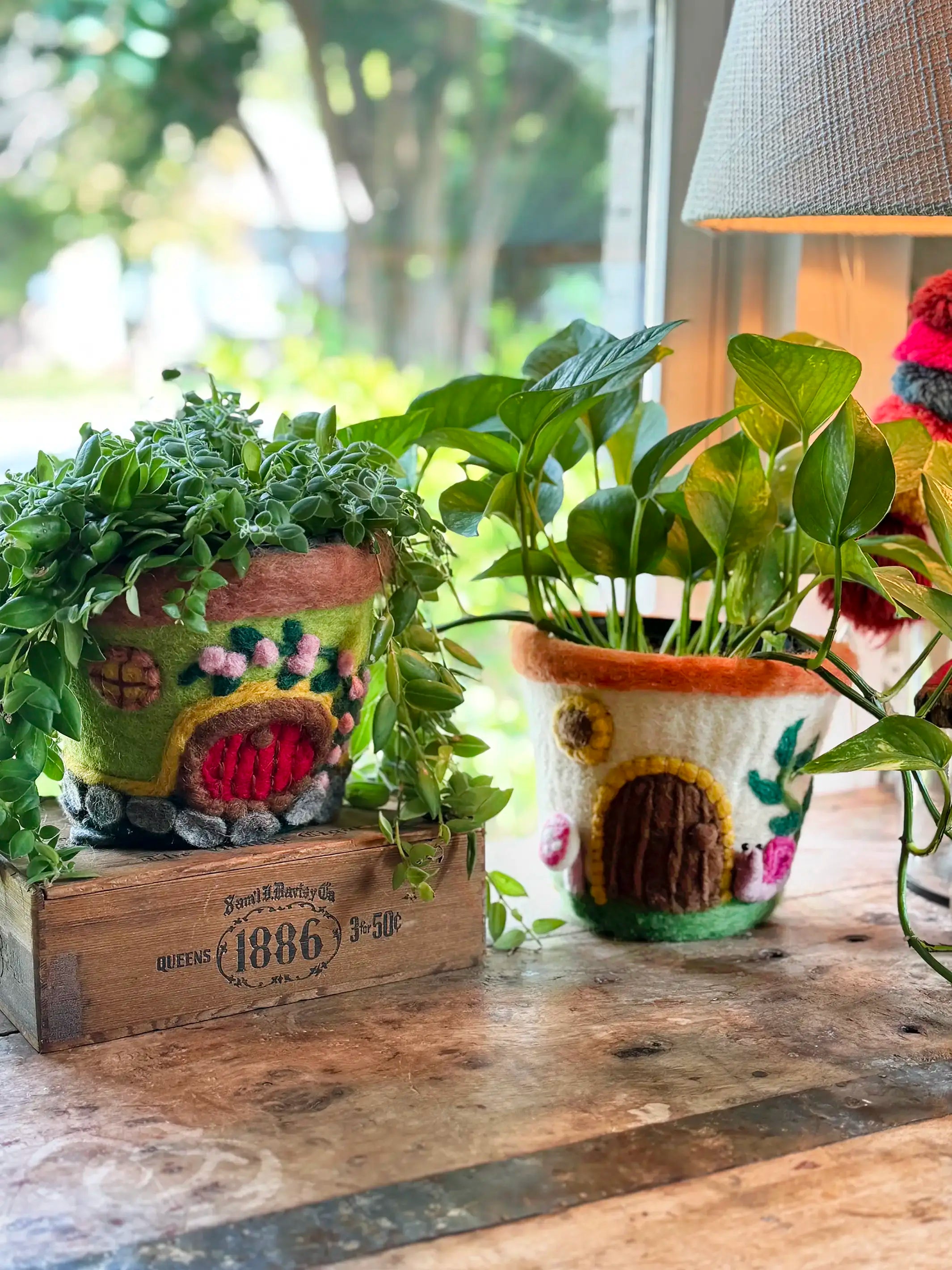 Hand Felted Wool Planter