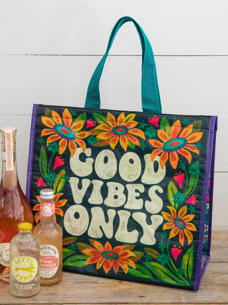 Insulated Cooler Tote - Good Vibes Only-view 1