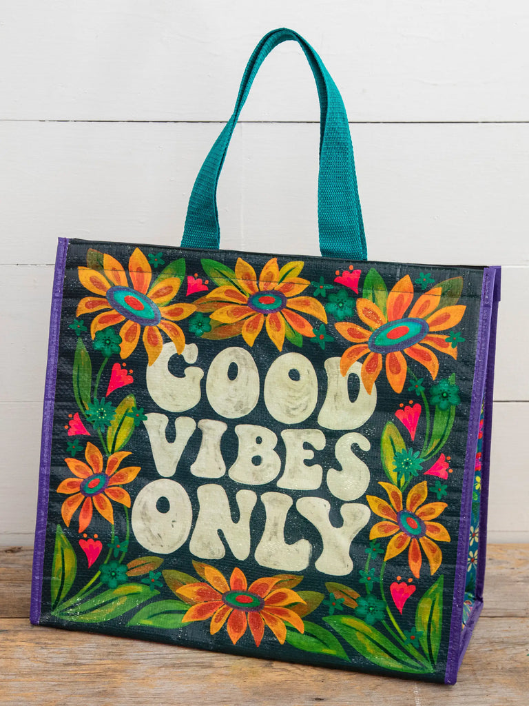 Insulated Cooler Tote - Good Vibes Only-view 2