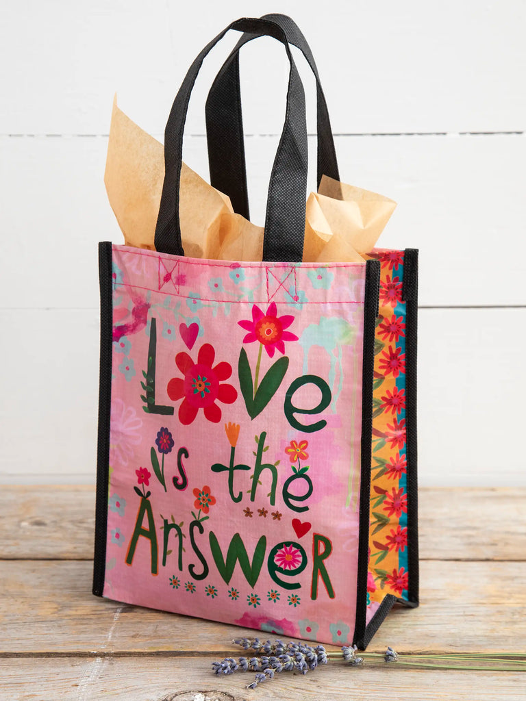 Medium Happy Bag, Set of 3 - Love Is The Answer-view 2