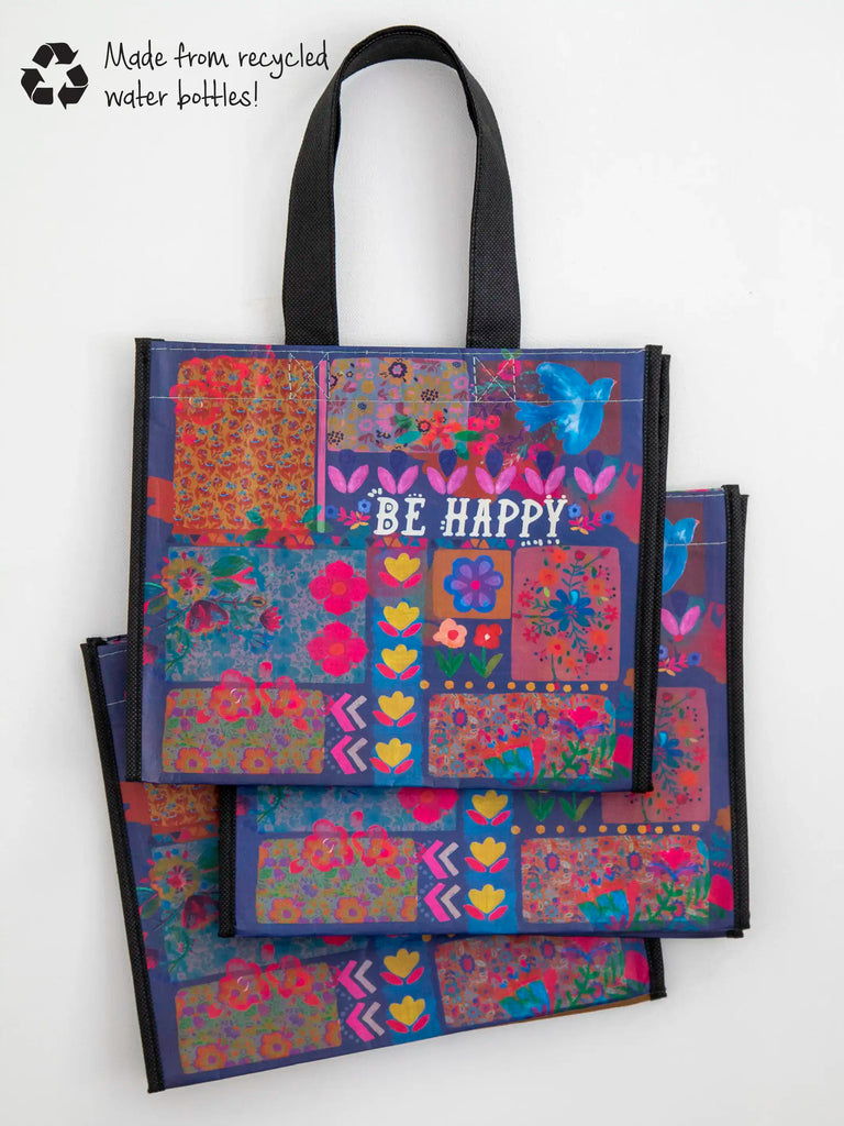 Medium Happy Bag, Set of 3 - Be Happy-view 1