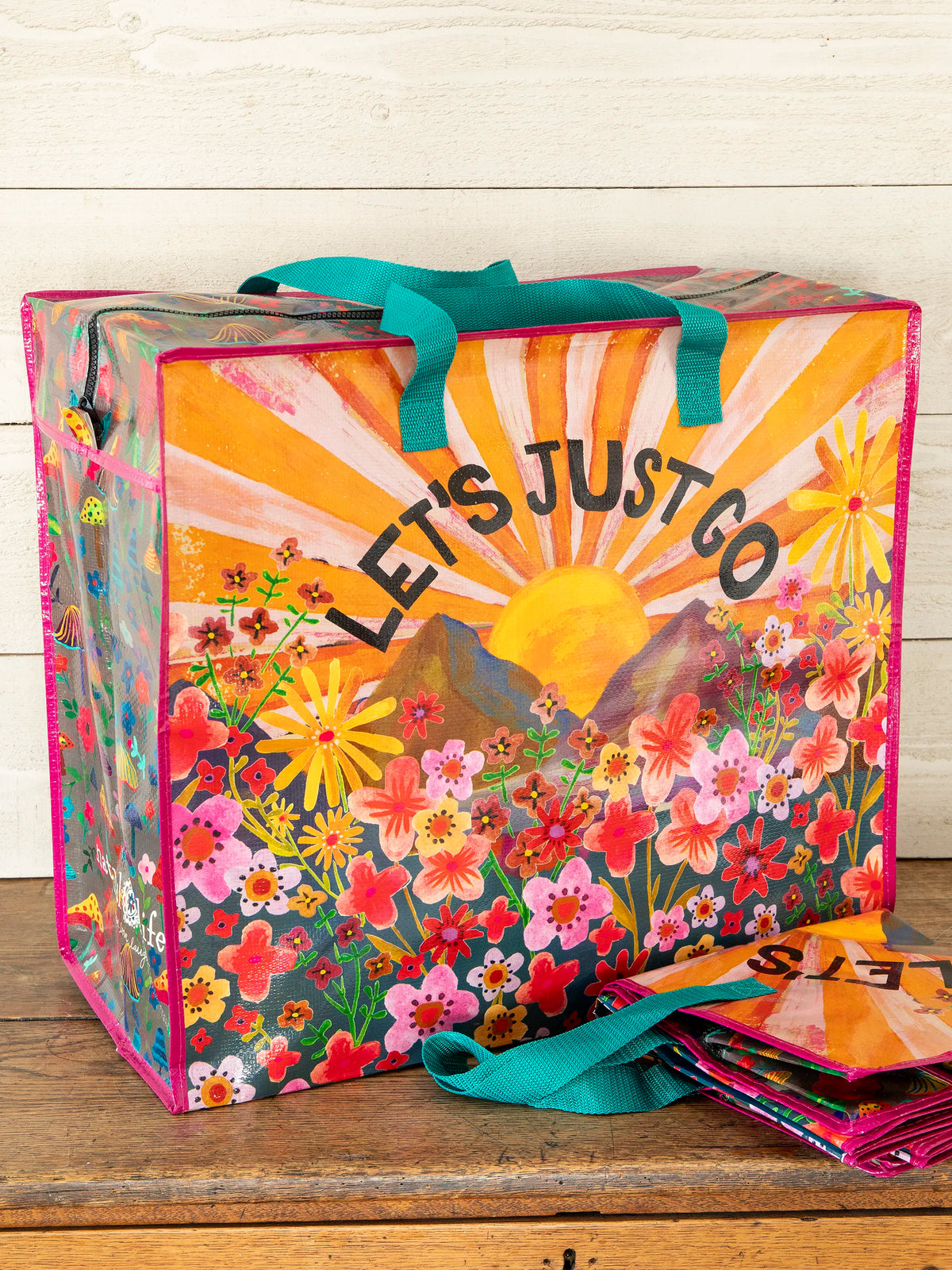Pack-It-All Zippered Tote - Let's Just Go – Natural Life