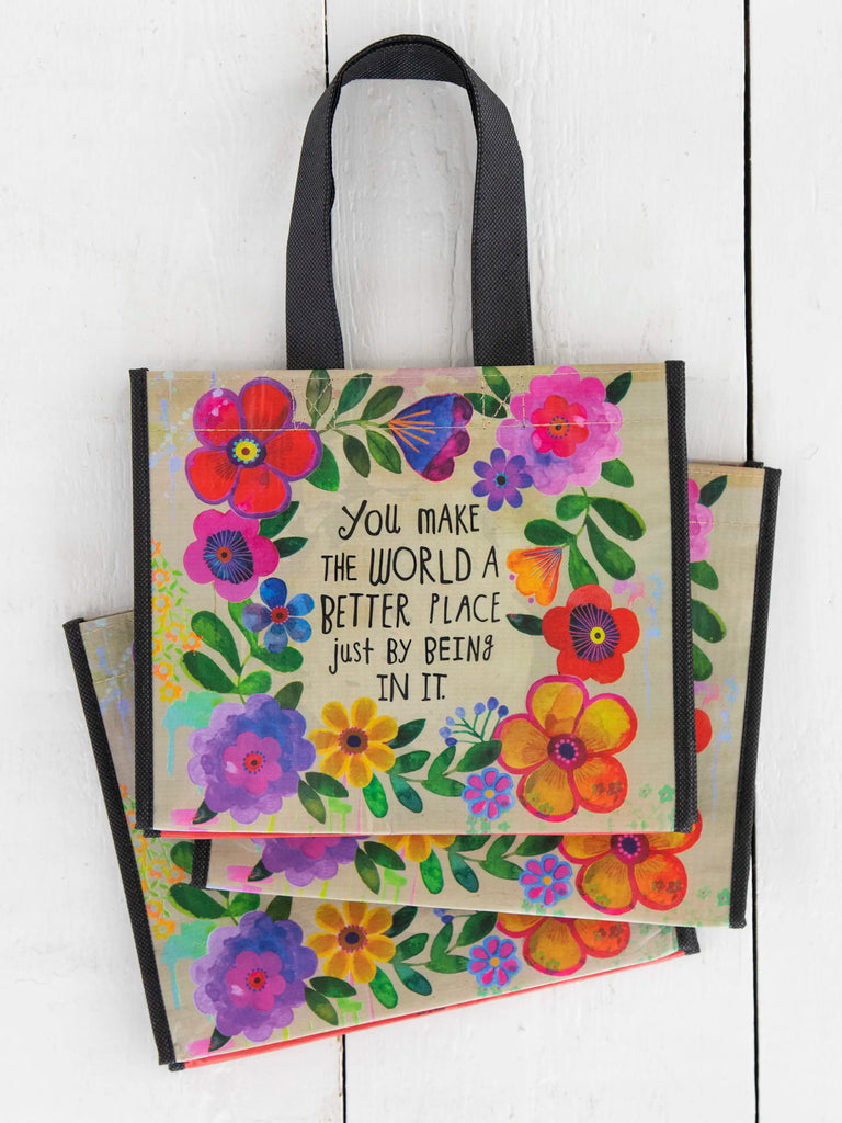 Medium Happy Bag, Set of 3 - You Make The World Better-view 2