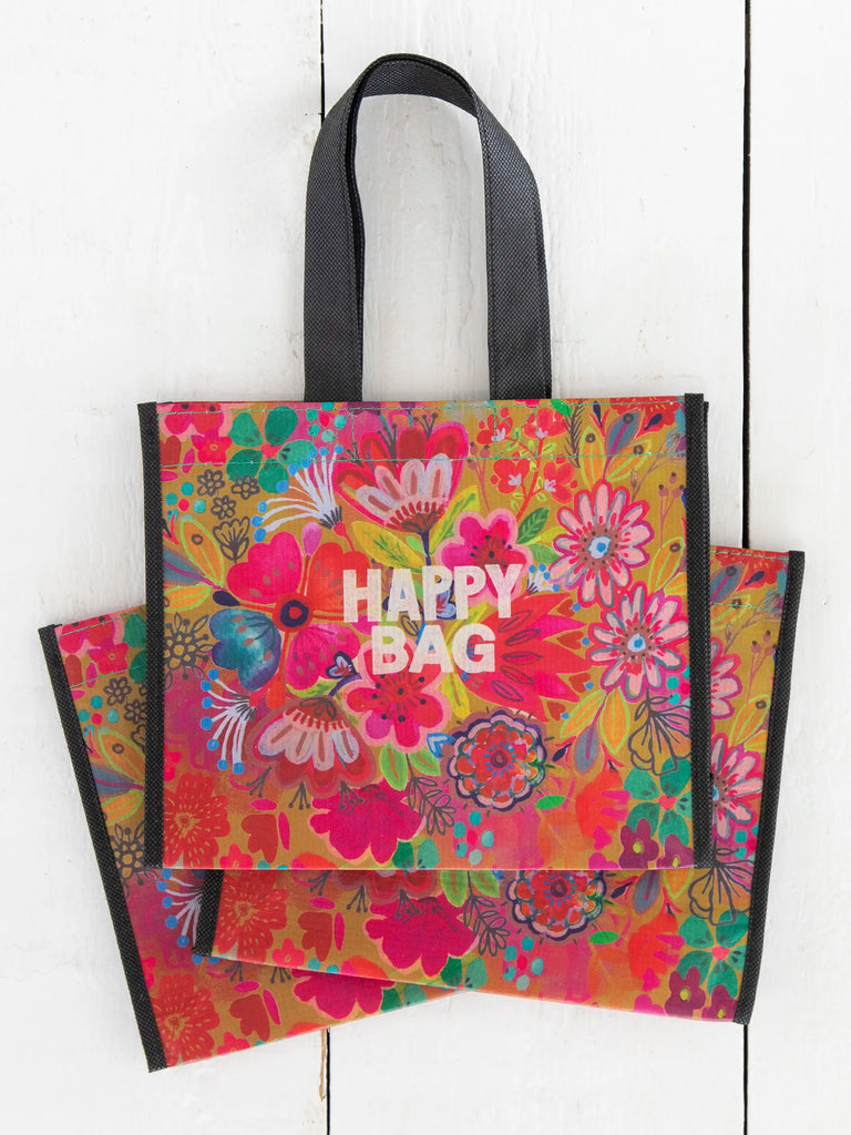 Medium Happy Bag, Set of 3 - Olive Floral-view 2