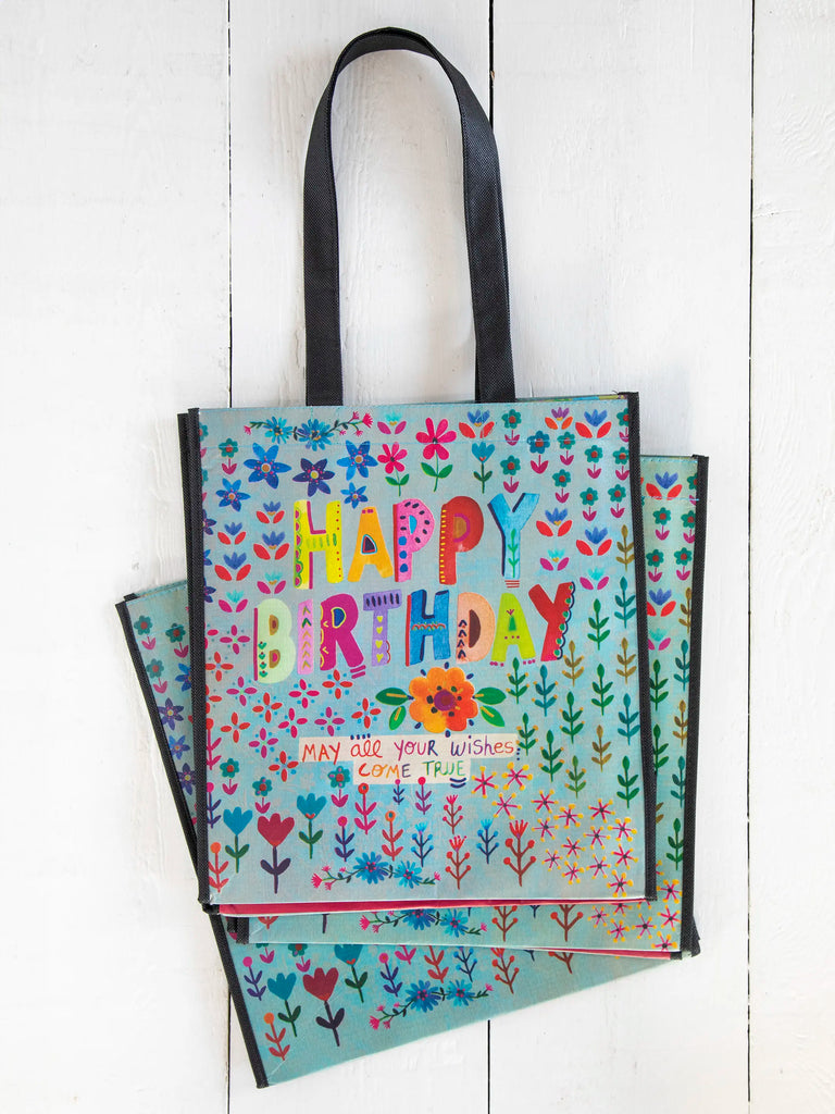XL Happy Bag, Set of 3 - Dusty Blue Happy Birthday-view 2