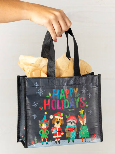 Medium Happy Bag, Set of 3 - Happy Holidays-view 1