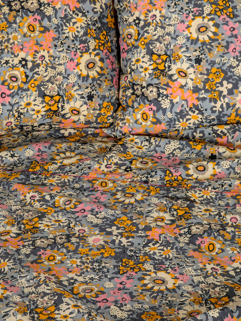 Mix & Match Printed Fitted Sheet|Grey Floral-view 3
