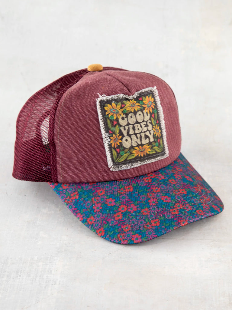 Canvas Trucker Hat - Good Vibes Only-view 1
