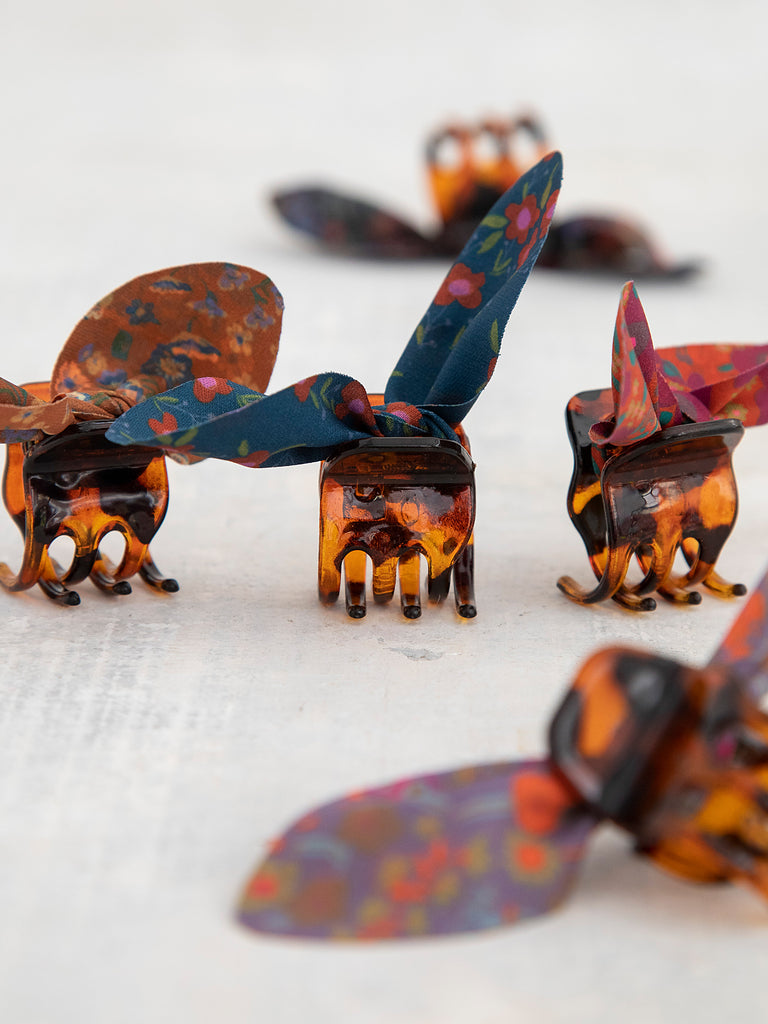 Mini Hair Claw Clips, Set of 5 Multicolored Natural Life