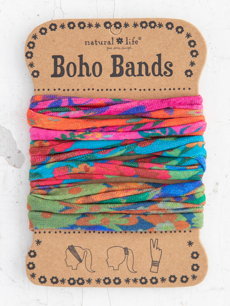 Boho Bands Hair Ties, Set of 3 - Multi Floral-view 1