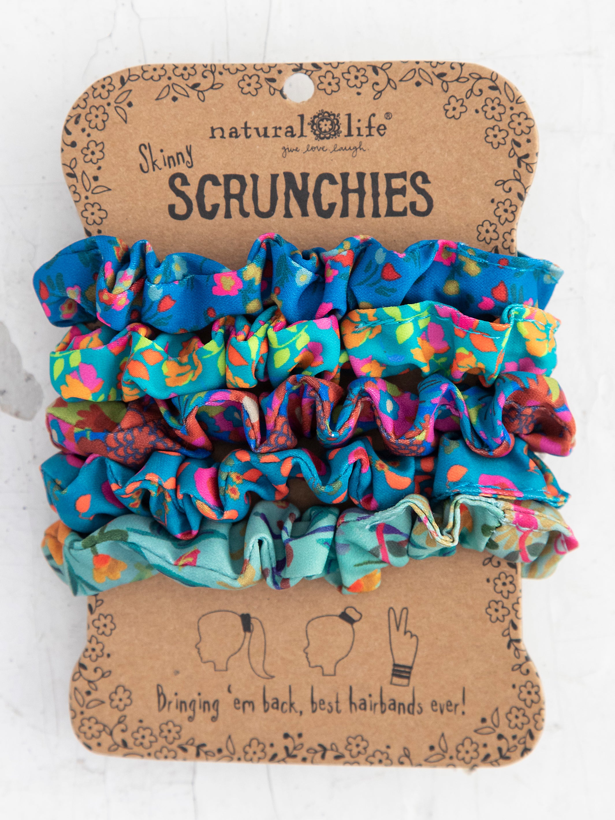 Mixed Print Scrunchie Set - Blue – Natural Life