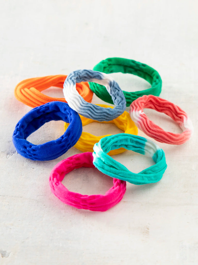 On The Run Hair Tie, Set of 8 - Yellow-view 1