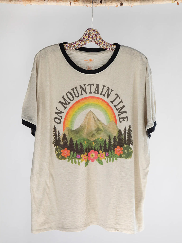 Ringer Oversized Tee Shirt - Mountain Time-view 2