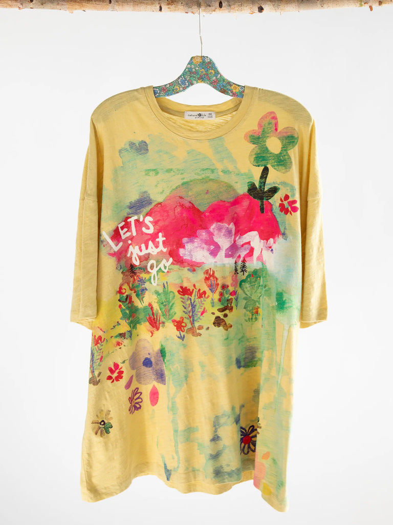 Life Is A Canvas Tee - Let's Just Go Chartreuse-view 4