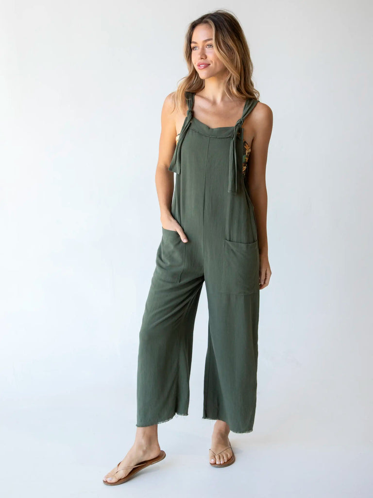 Carly Jumpsuit|Olive-view 2