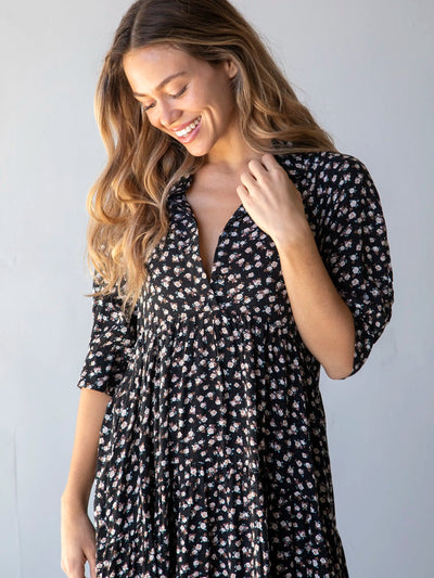 Boho Bands Hair Ties, Set of 3 - Cream Floral