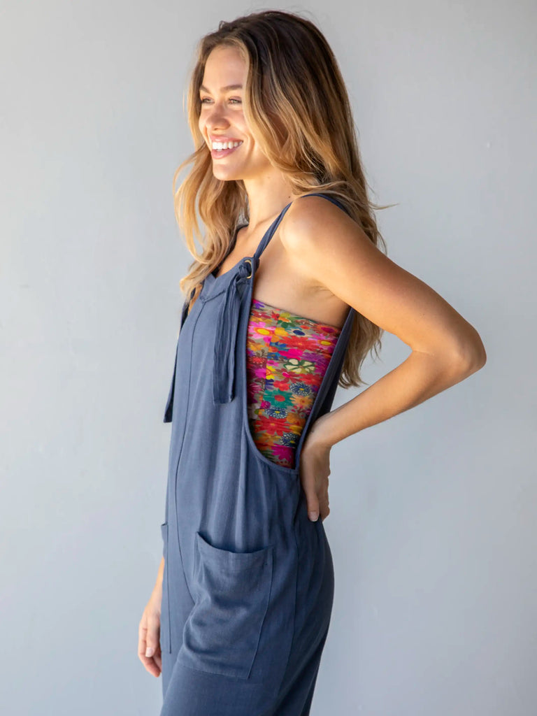 Carly Jumpsuit|Navy-view 3