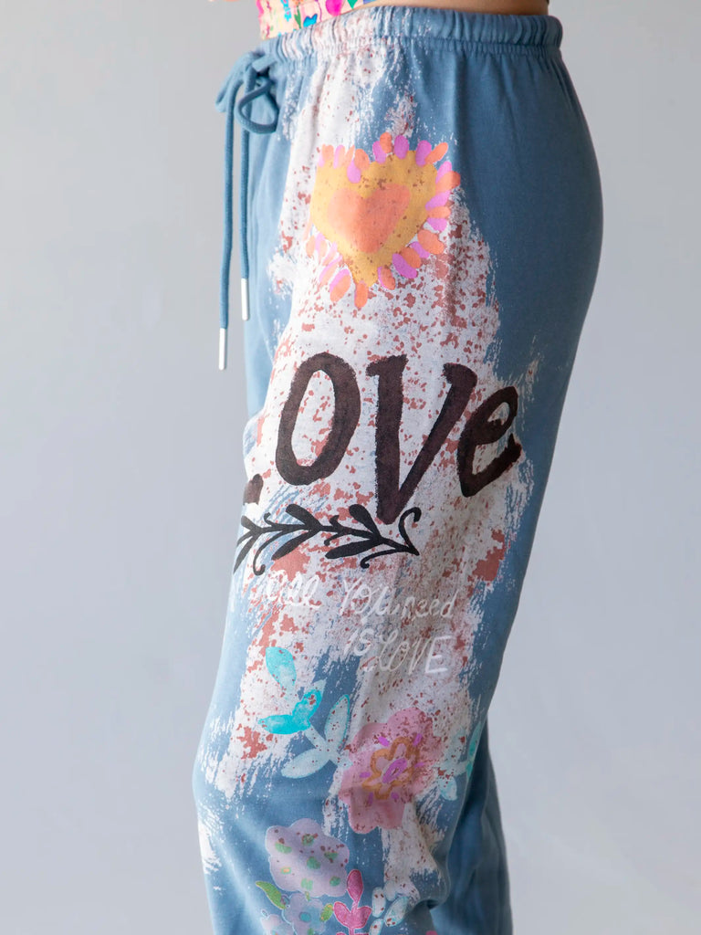 Life Is A Canvas Jogger - Love, Slate-view 3