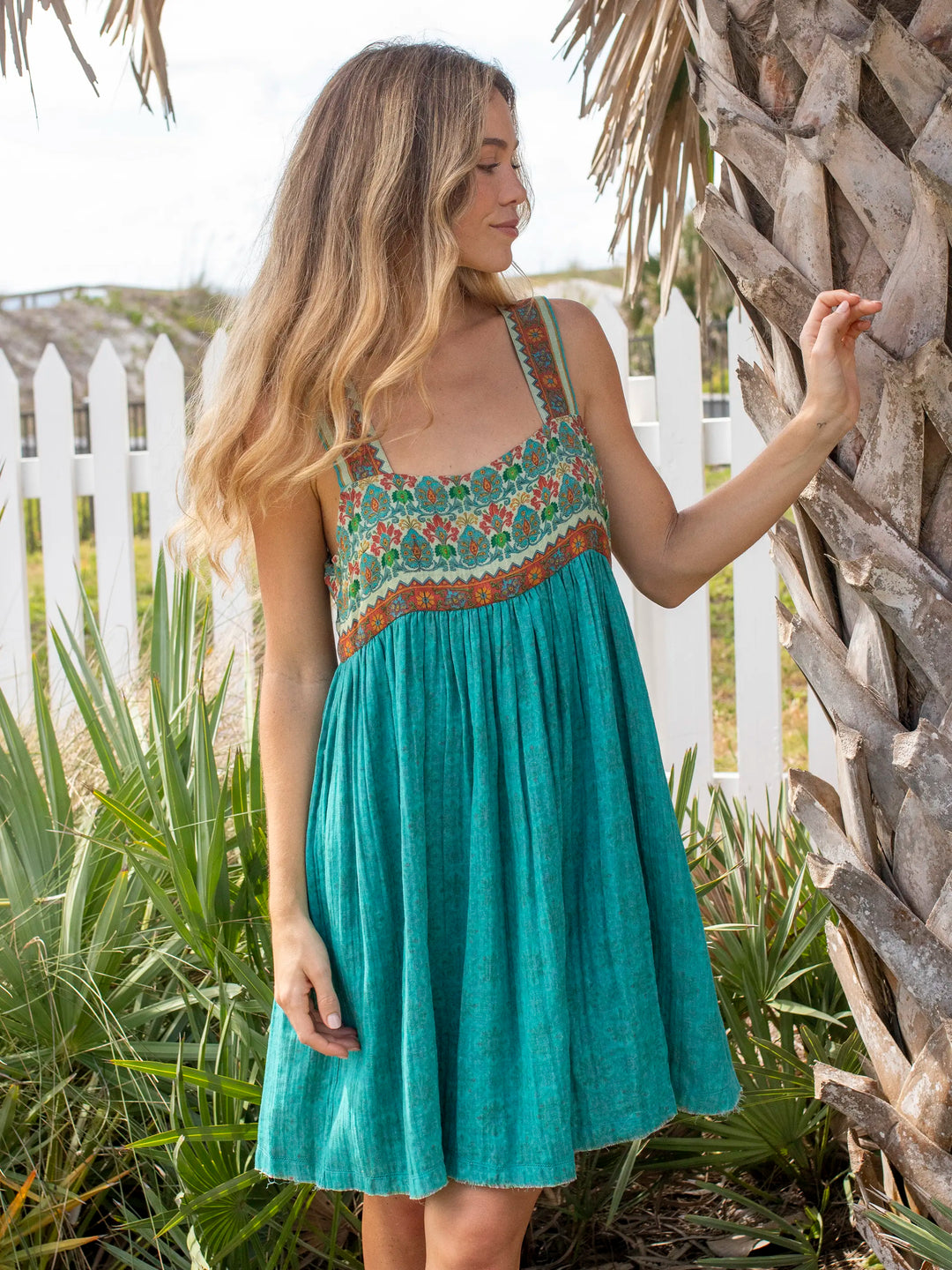 Tricia Reversible Cotton Mini Dress
