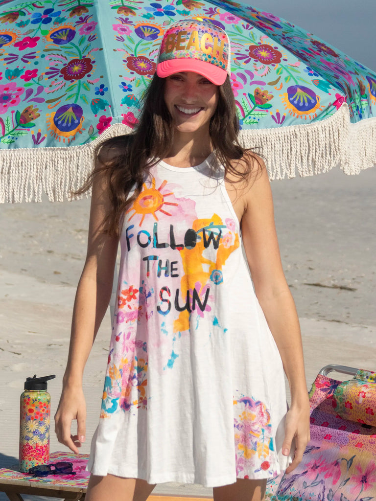 Life Is A Canvas Beach Dress - White Follow the Sun-view 2