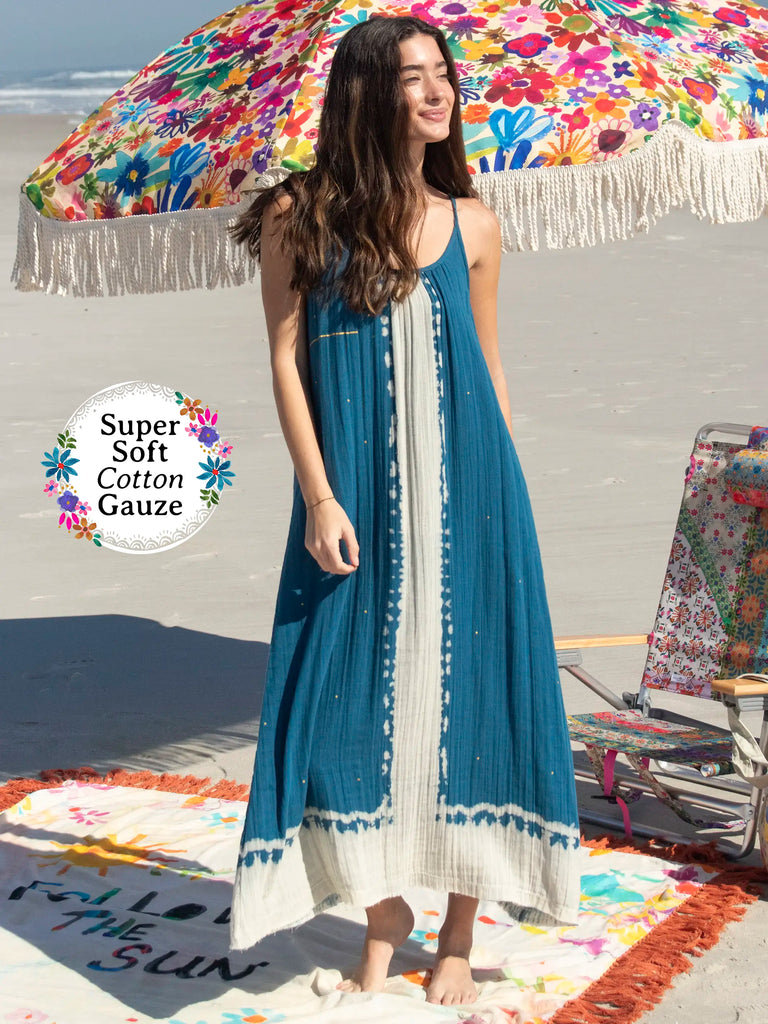Coco Sayulita Cover-Up Dress - Teal-view 1