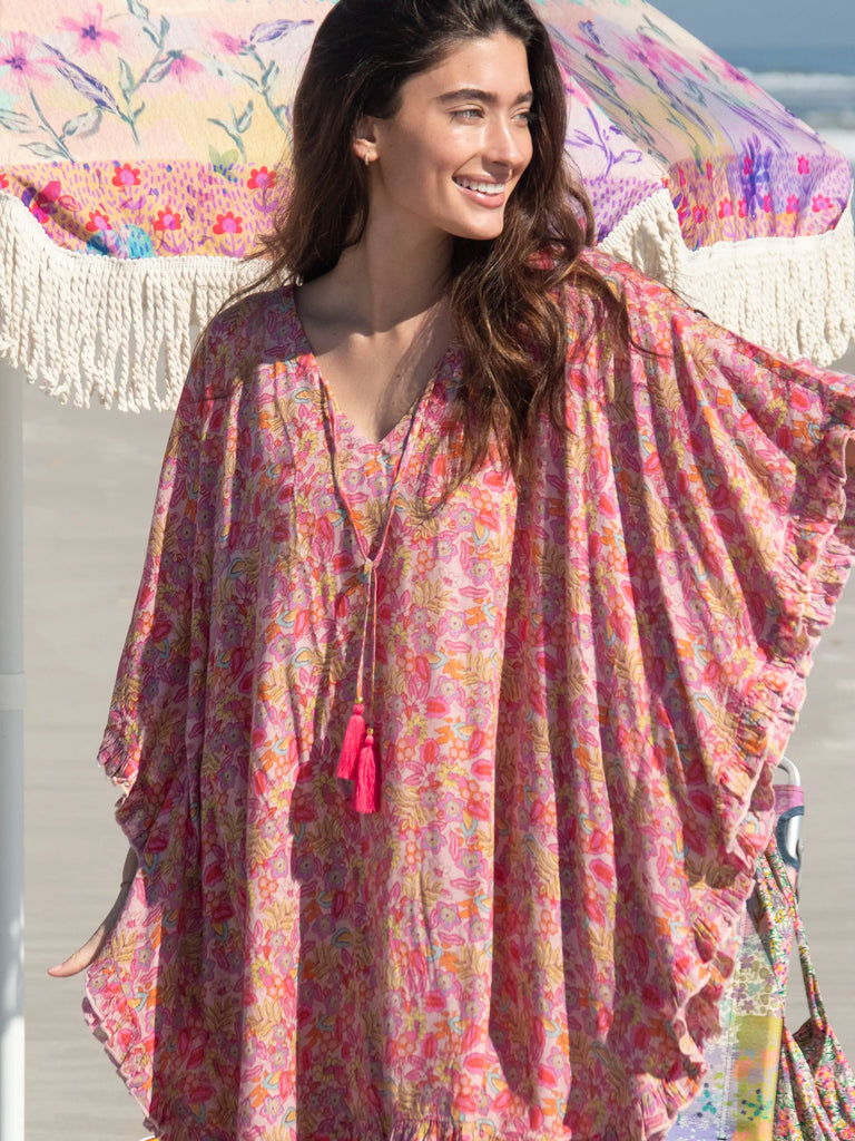 Rosa Ruffle Cover Up Floral