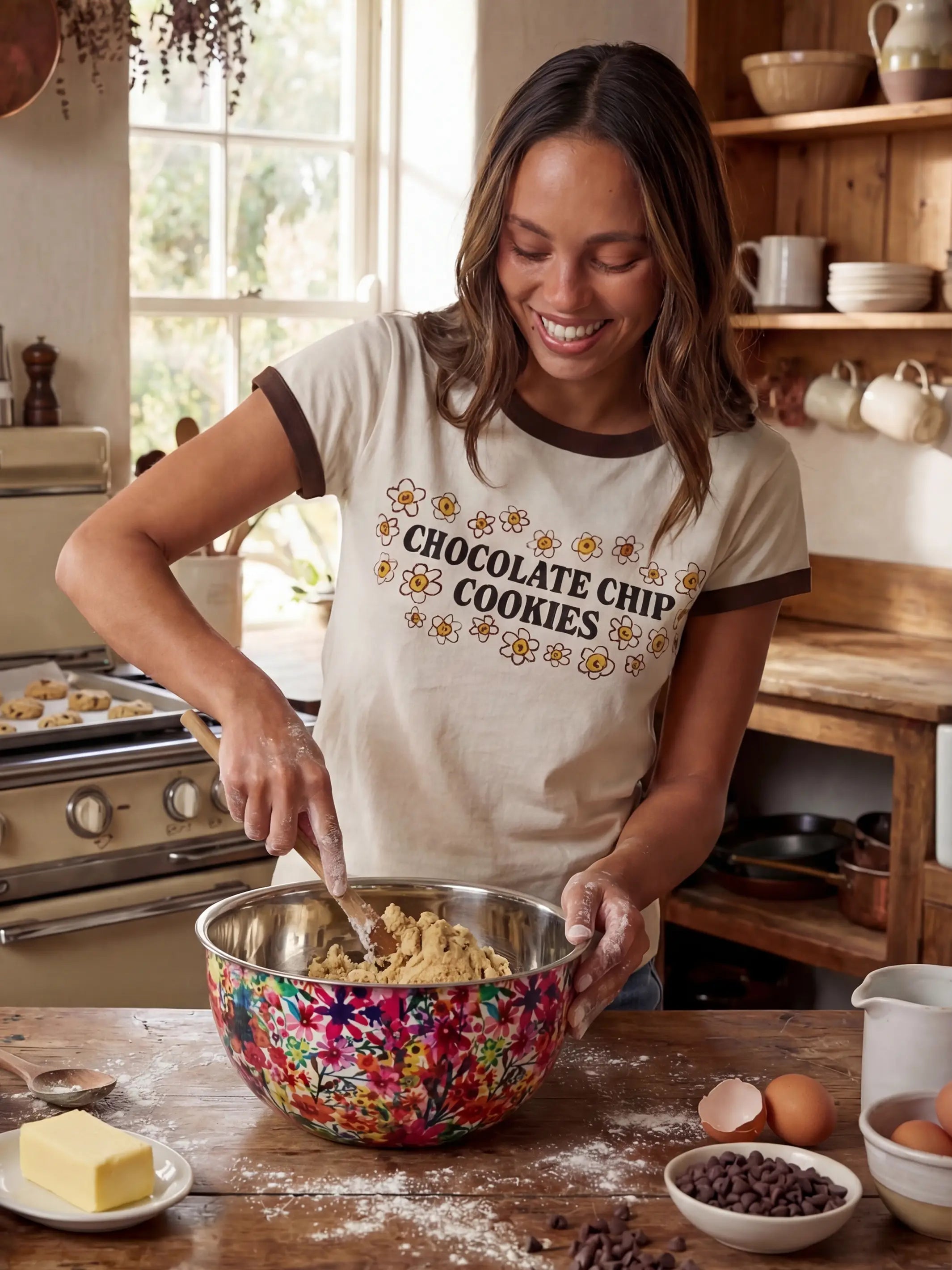 Ringer Cotton Baby Tee Shirt - Chocolate Chip Cookies – Natural Life