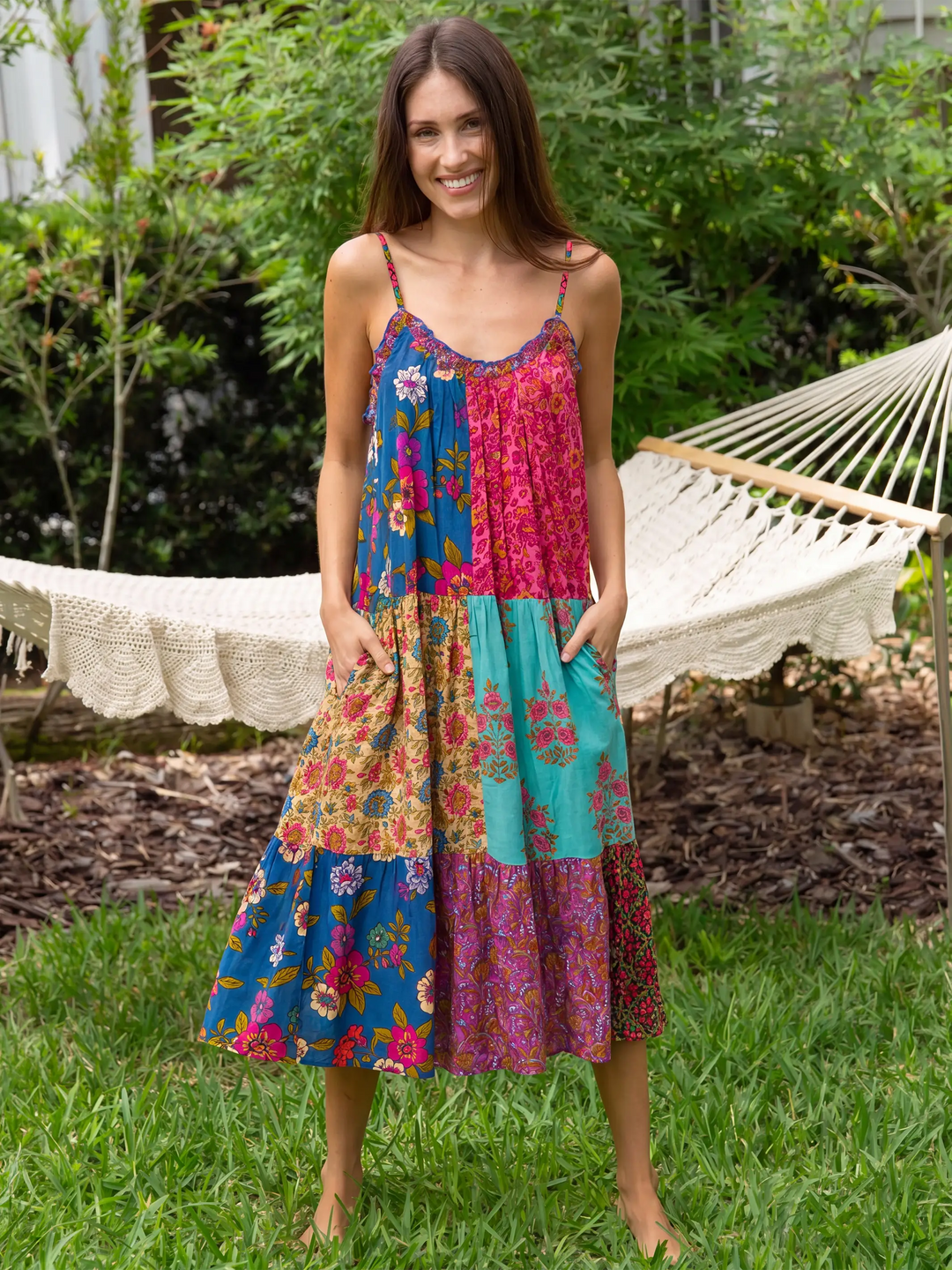 Harley Patchwork Midi Dress