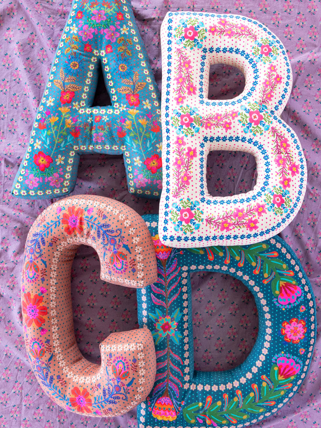 Velvet Initial Pillow - R