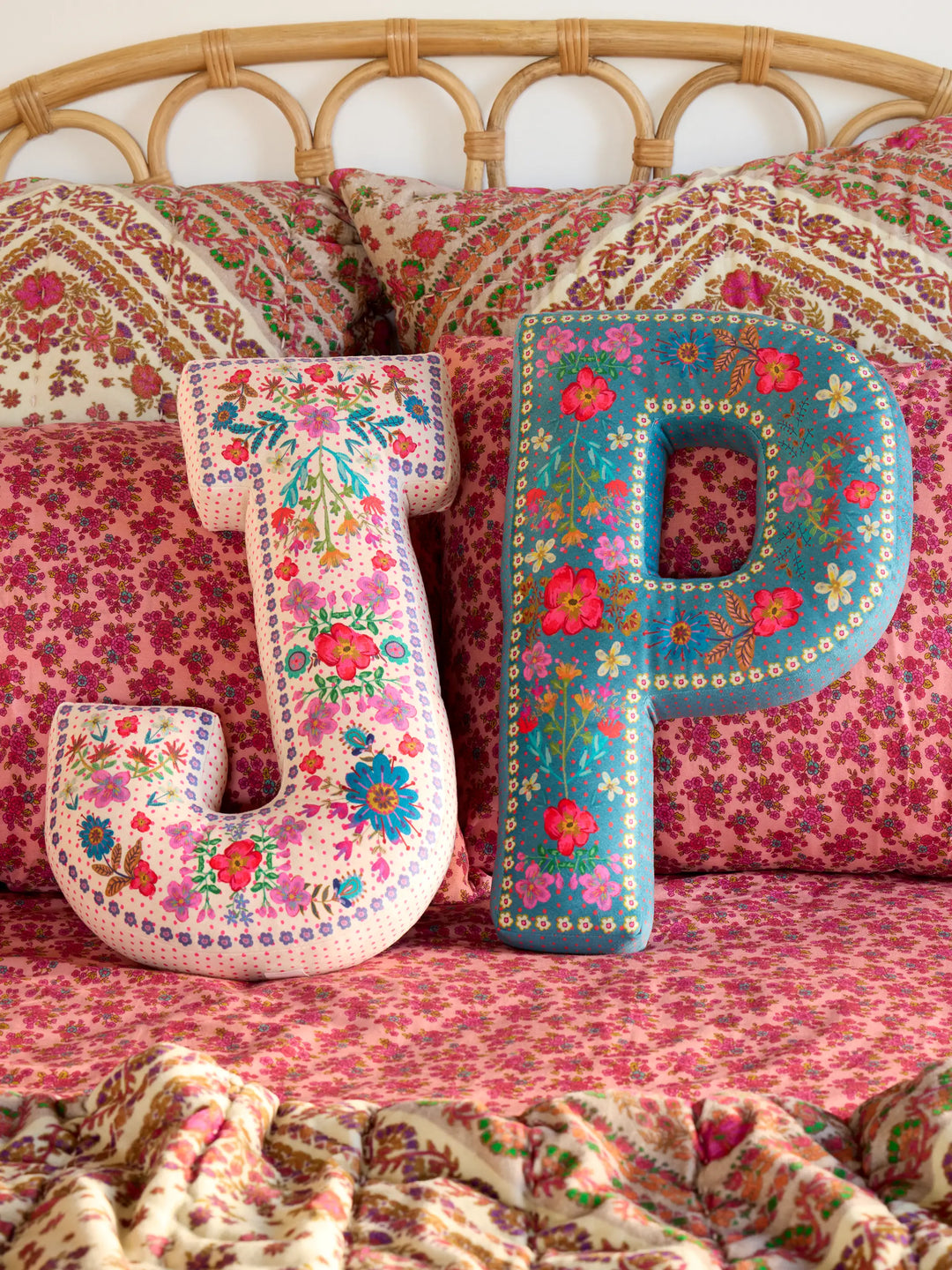 Velvet Initial Pillow - R