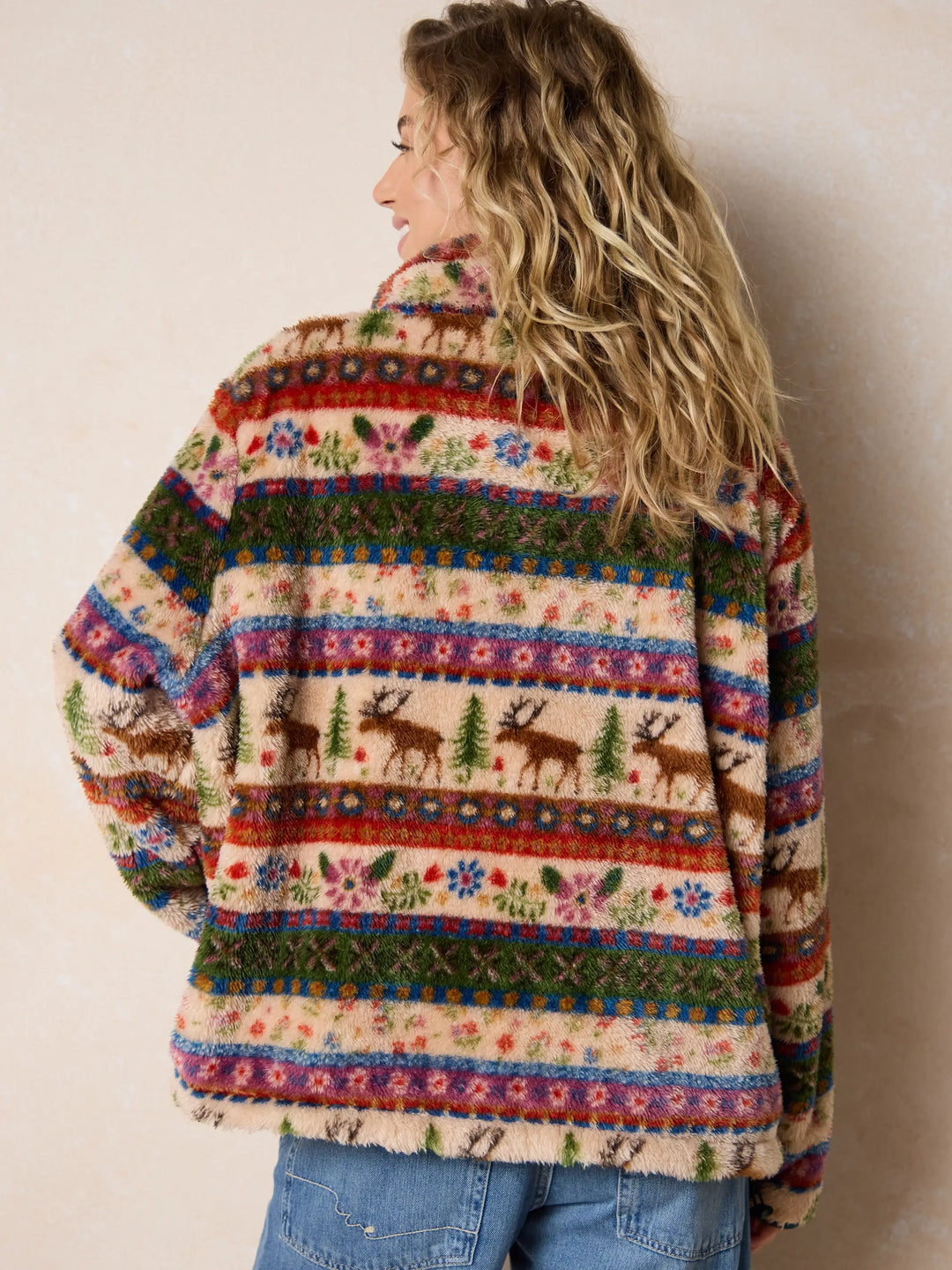 Coziest Quarter Zip Pullover Sweatshirt - Moose Cabin Borders