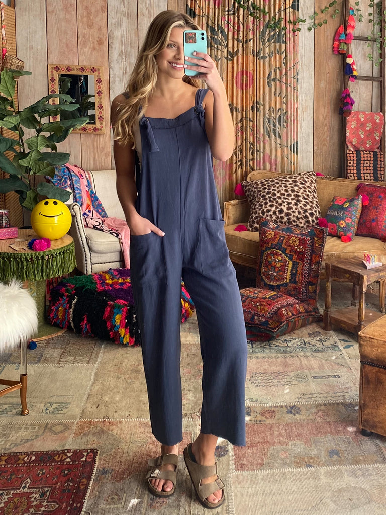 Carly Jumpsuit|Navy-view 1
