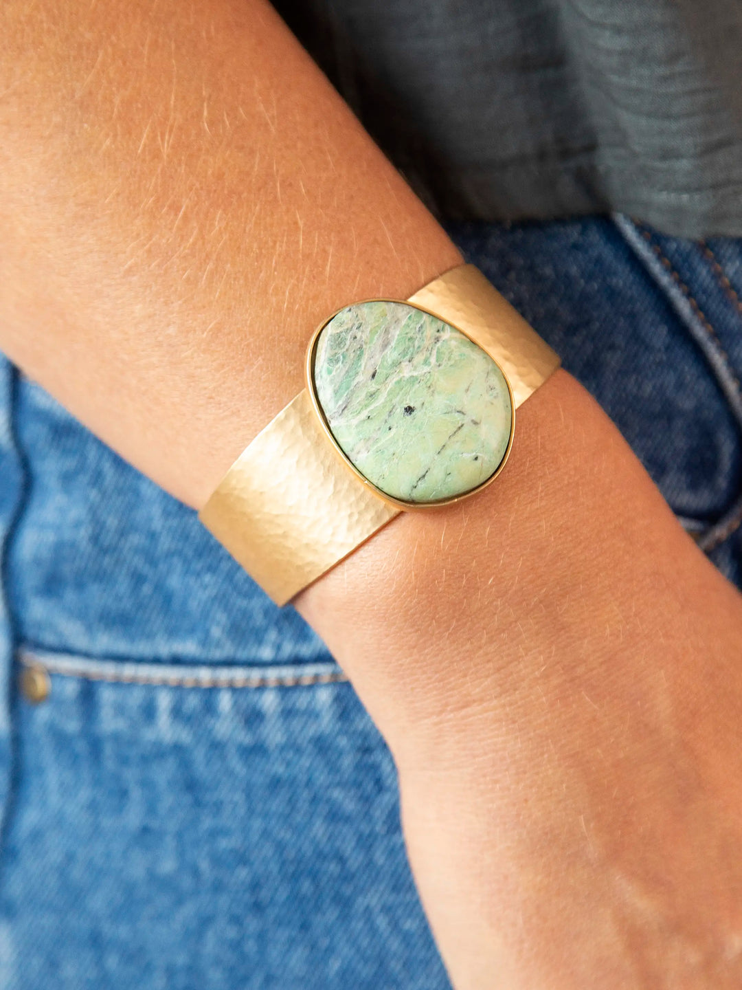 Turquoise Cuff - Gold