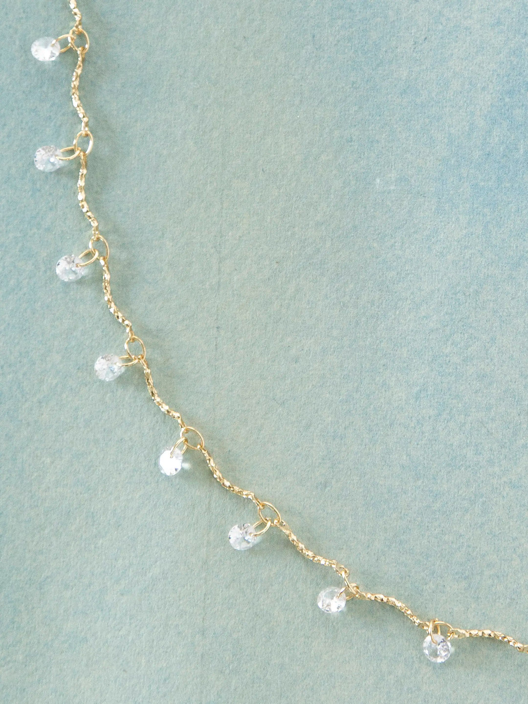 Dainty Jewel Necklace - Gold & Crystal