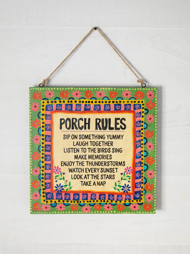 Porch Sign - Porch Rules-view 1